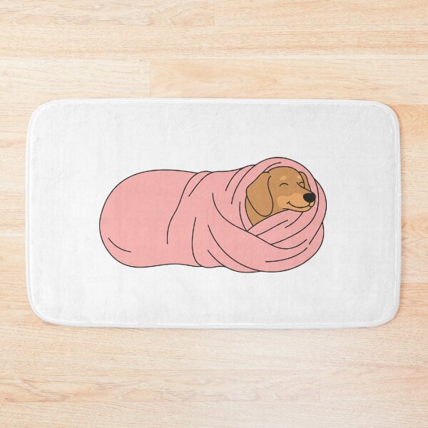 Item preview, Cute Dachshund Burrito Cozy Doxie in Pink Blanket designed and sold by Paws And Pause.