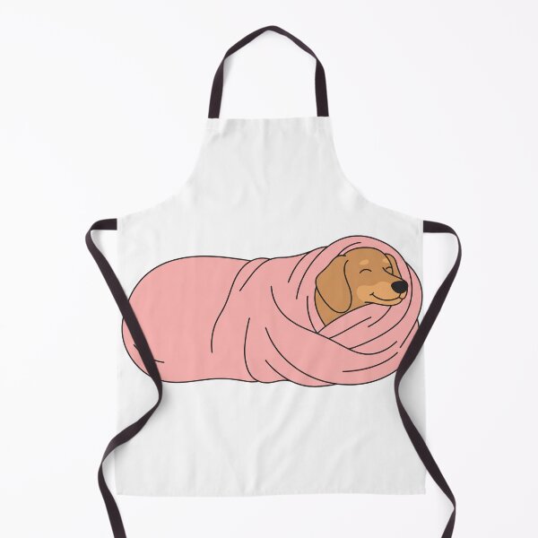 Item preview, Cute Dachshund Burrito Cozy Doxie in Pink Blanket designed and sold by Paws And Pause.