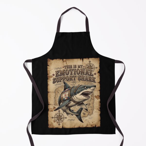 Item preview, Emotional Support Shark Funny Sea Creature Ocean Vintage designed and sold by CF_VintageDesign.