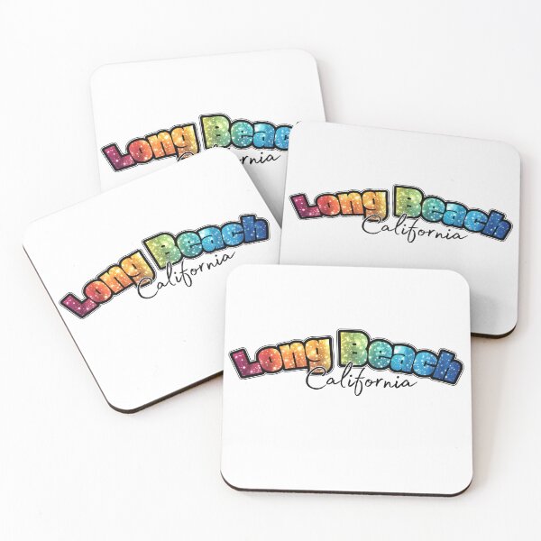Item preview, Long Beach California Rainbow Text Shirt | Colorful Coastal Pride Tee designed and sold by DonnaRaine.