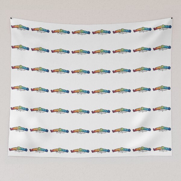 Item preview, Long Beach California Rainbow Text Shirt | Colorful Coastal Pride Tee designed and sold by DonnaRaine.