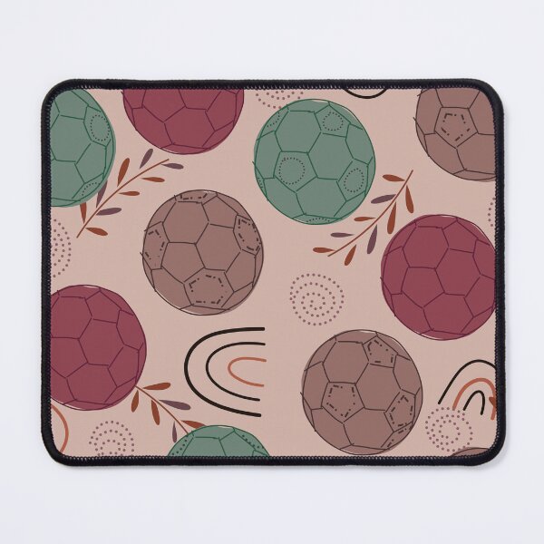 Item preview, Boho Soccer Ball Pattern - Earthy Tones Football Print designed and sold by Boho Vibes Studio.