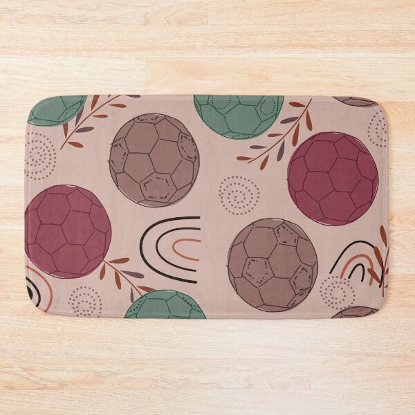 Item preview, Boho Soccer Ball Pattern - Earthy Tones Football Print designed and sold by  Boho Vibes Studio.