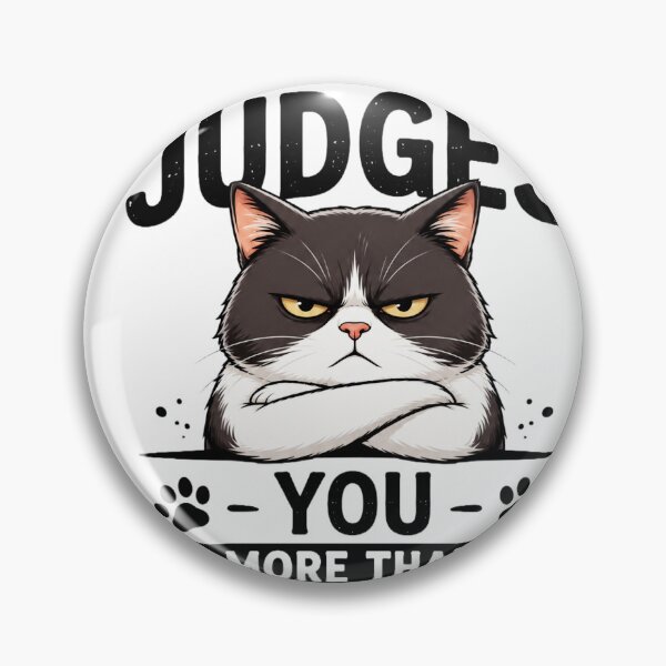 Item preview, Funny Cat Owner Humor T-Shirt – “My Cat Judges You More Than I Do” Grumpy Cat Meme Design for Cat Lovers Gift designed and sold by Mahe Jabeen.