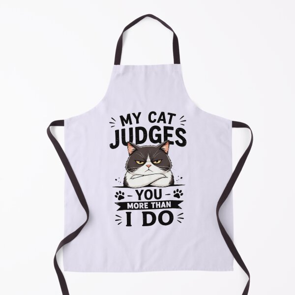 Item preview, Funny Cat Owner Humor T-Shirt – “My Cat Judges You More Than I Do” Grumpy Cat Meme Design for Cat Lovers Gift designed and sold by Mahe Jabeen.