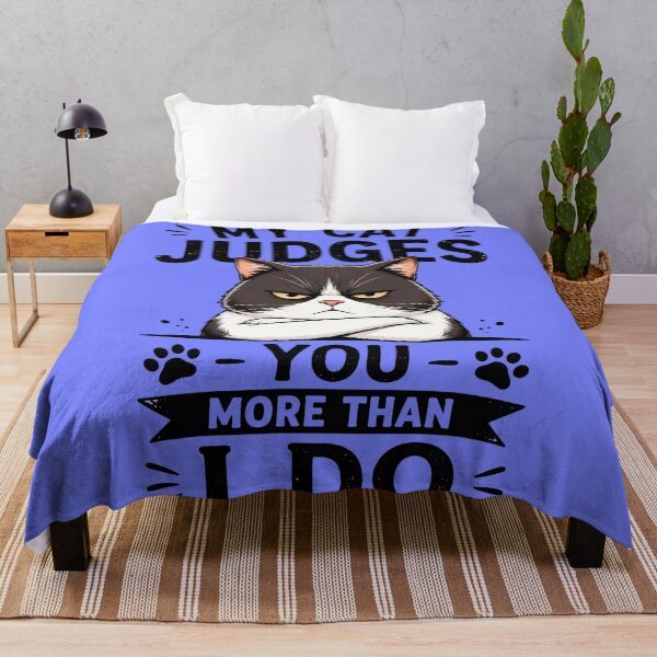 Item preview, Funny Cat Owner Humor T-Shirt – “My Cat Judges You More Than I Do” Grumpy Cat Meme Design for Cat Lovers Gift designed and sold by Mahe Jabeen.