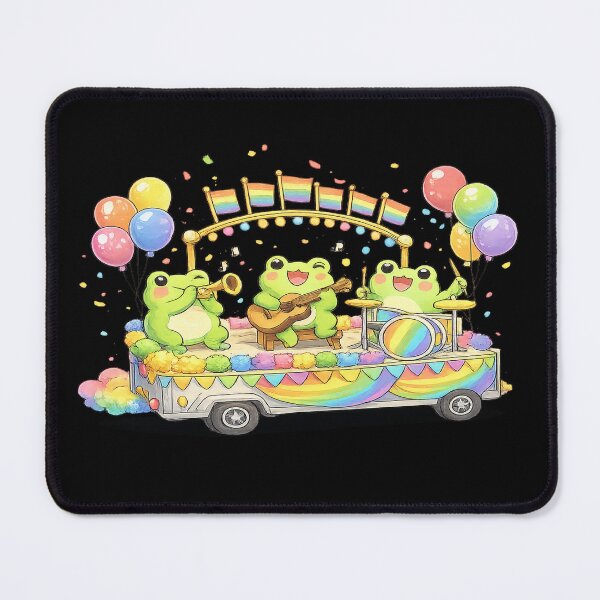 Item preview, Cute Frog Pride Parade Sticker | Kawaii LGBTQ Rainbow Festival Frog Gift designed and sold by ArtByTripti.