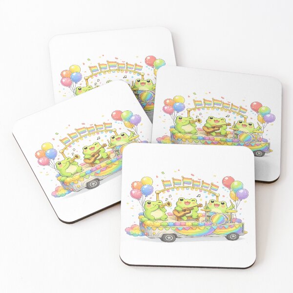 Item preview, Cute Frog Pride Parade Sticker | Kawaii LGBTQ Rainbow Festival Frog Gift designed and sold by ArtByTripti.