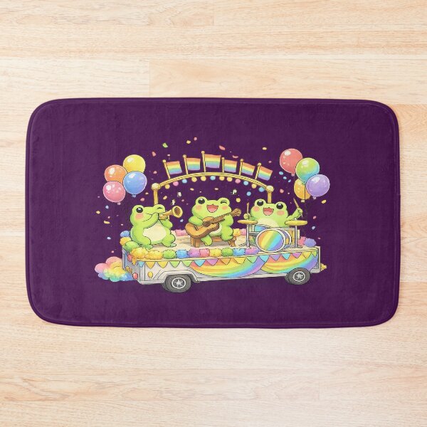 Item preview, Cute Frog Pride Parade Sticker | Kawaii LGBTQ Rainbow Festival Frog Gift designed and sold by ArtByTripti.