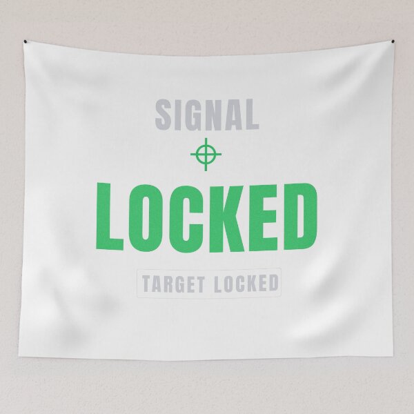 Item preview, Signal Locked | Premium Tech Typography Design designed and sold by HeartAndArtShop.