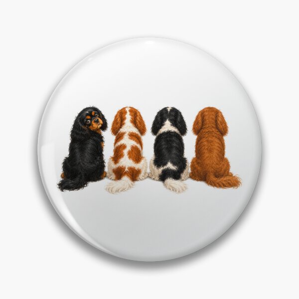Item preview, Black and Tan Looking Back | Cavalier King Charles Spaniel designed and sold by SakuraWaStyle.
