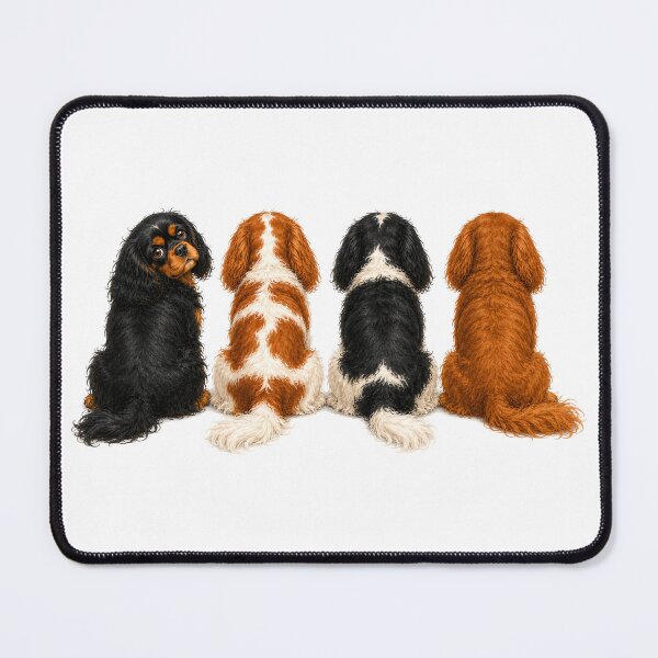 Item preview, Black and Tan Looking Back | Cavalier King Charles Spaniel designed and sold by SakuraWaStyle.