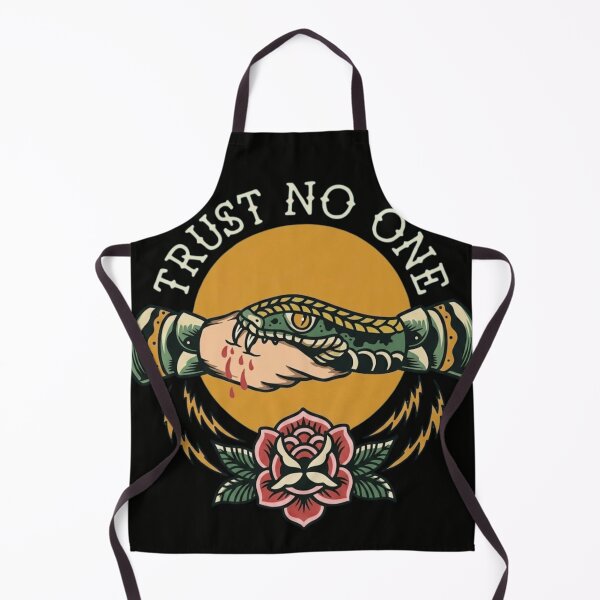 Item preview, Trust No One Snake Handshake Traditional Tattoo Art designed and sold by haitrieuic96.