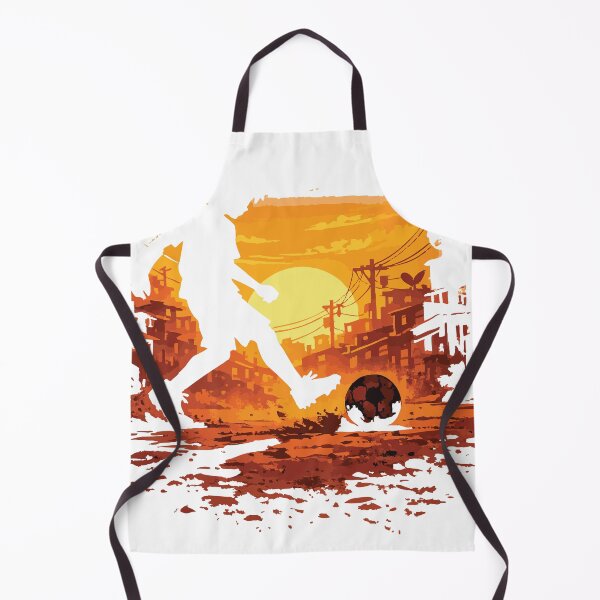 Item preview, Street Football Dream — Boy Silhouette Sunset Favela Soccer Cinematic Wall Art Poster designed and sold by InkSpireSport.