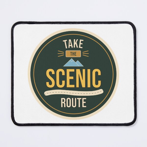 Item preview, Take The Scenic Route Vintage Travel Badge designed and sold by ArtsyExplorer.