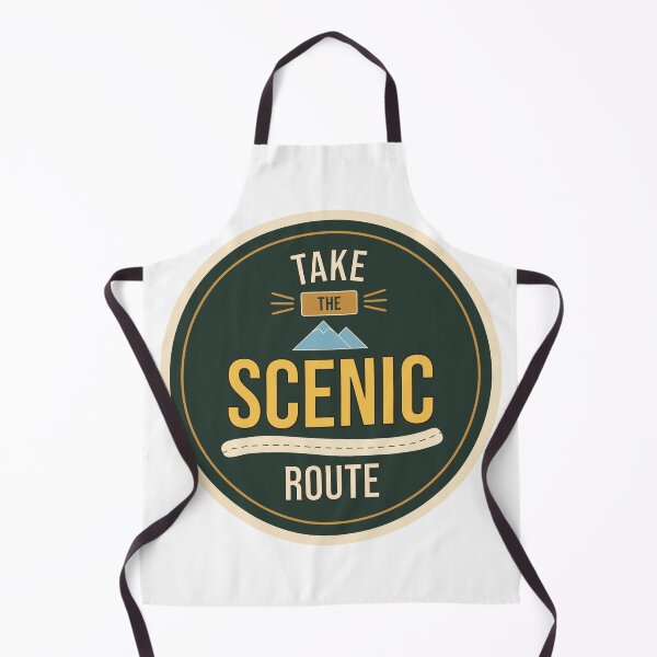 Item preview, Take The Scenic Route Vintage Travel Badge designed and sold by ArtsyExplorer.