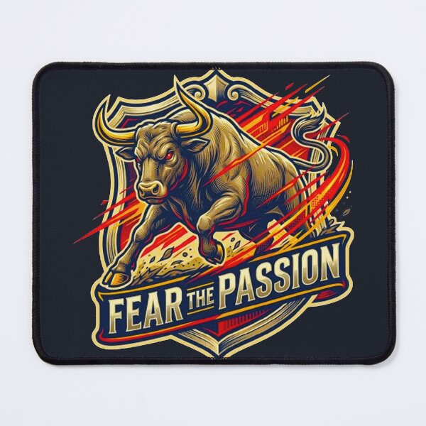 Item preview, Fear The Passion Angry Charging Bull Mascot World Cup Sports designed and sold by MT-Hub | Cute Aesthetic Art, Stickers & Phone Cases.