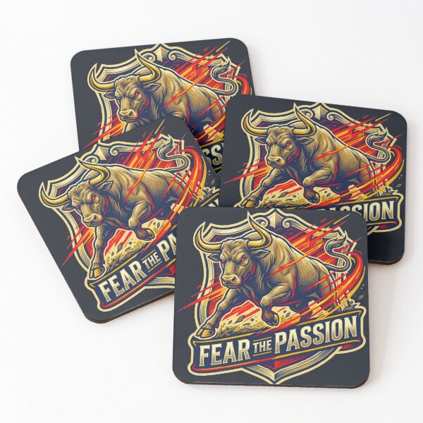 Item preview, Fear The Passion Angry Charging Bull Mascot World Cup Sports designed and sold by MT-Hub | Art for Every Soul.