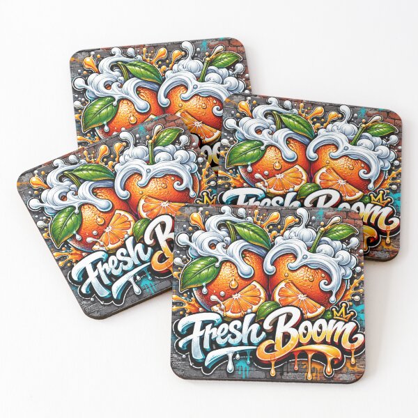Item preview, Fresh Boom Orange Splash Graffiti Art designed and sold by M.Store.