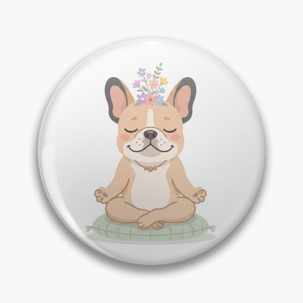 Item preview, Meditating French Bulldog Cute Zen Frenchie with Flowers designed and sold by Paws And Pause.