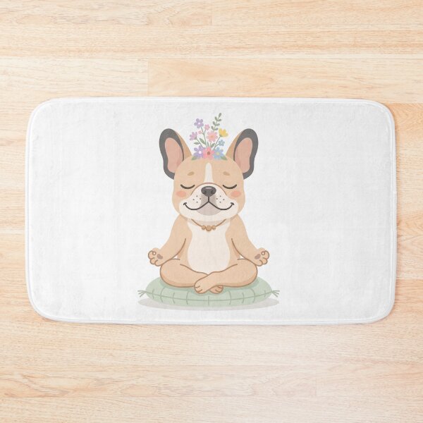 Item preview, Meditating French Bulldog Cute Zen Frenchie with Flowers designed and sold by Paws And Pause.