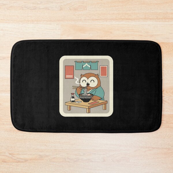 Item preview, Cozy Ramen Owl Enjoying a Quiet Noodle Night designed and sold by JordynLadukeg65.
