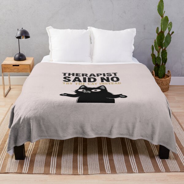 Item preview, Therapist Said No Try The Cat Instead Funny Black Cat Shirt | Cat Lover Gift | Cat Mom Cat Dad Humor Tee designed and sold by PrintAura15.