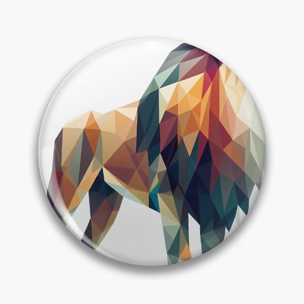 Item preview, Geometric Low Poly Lion Art designed and sold by ekoprasetioart.