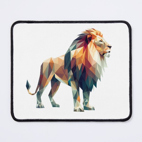 Item preview, Geometric Low Poly Lion Art designed and sold by ekoprasetioart.