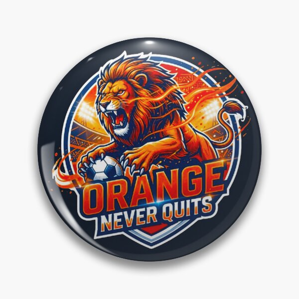 Item preview, Orange Never Quits Lion Football Mascot World Cup Soccer designed and sold by MT-Hub | Cute Aesthetic Art, Stickers & Phone Cases.
