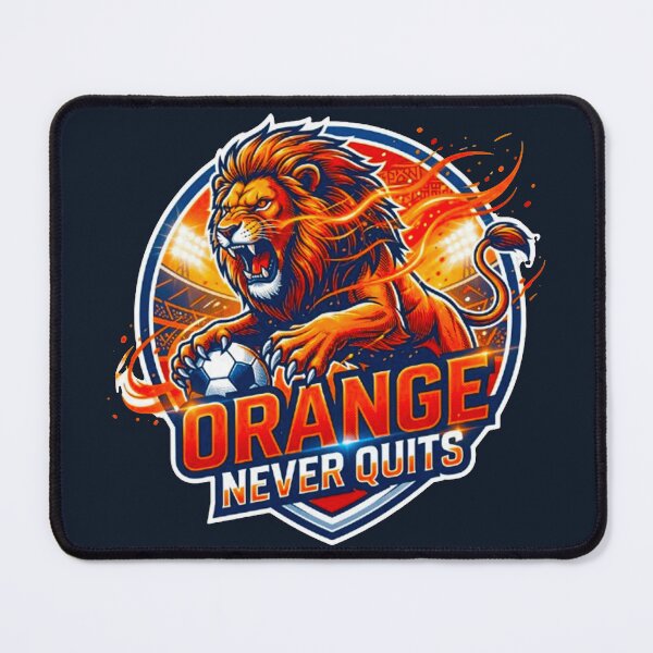 Item preview, Orange Never Quits Lion Football Mascot World Cup Soccer designed and sold by MT-Hub | Cute Aesthetic Art, Stickers & Phone Cases.