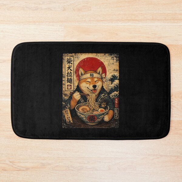 Item preview, Vintage Shiba Inu Ramen Dinner With Retro Japanese Wave designed and sold by ferminhays.