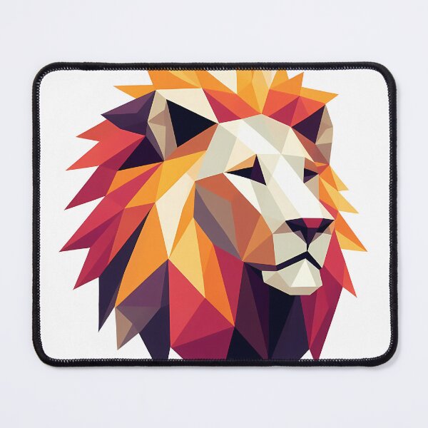 Item preview, Low Poly Lion Head Portrait designed and sold by ekoprasetioart.