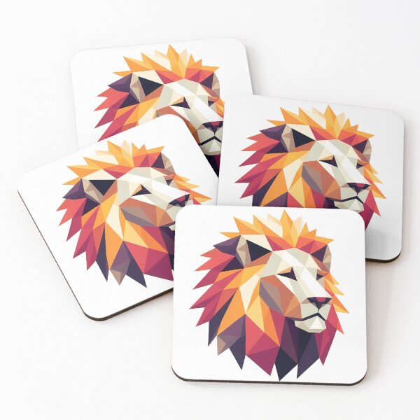 Item preview, Low Poly Lion Head Portrait designed and sold by ekoprasetioart.