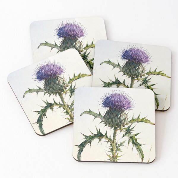 Item preview, Scottish Thistle Watercolor Illustration - Purple Wildflower Art designed and sold by Darlin8888.