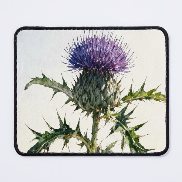 Item preview, Scottish Thistle Watercolor Illustration - Purple Wildflower Art designed and sold by Darlin8888.