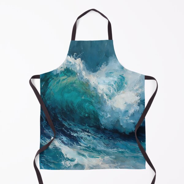 Item preview, Abstract Ocean Wave Painting | Turquoise Sea Energy | Coastal Acrylic Art designed and sold by cr6zym1nd.