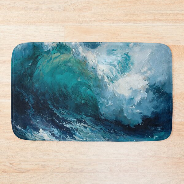 Item preview, Abstract Ocean Wave Painting | Turquoise Sea Energy | Coastal Acrylic Art designed and sold by cr6zym1nd.