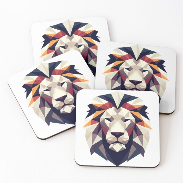 Item preview, Low Poly Lion Head Front View designed and sold by ekoprasetioart.