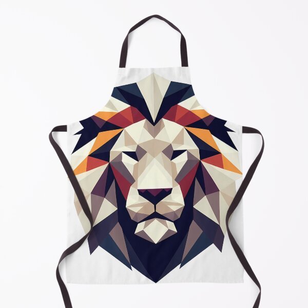 Item preview, Low Poly Lion Head Front View designed and sold by ekoprasetioart.