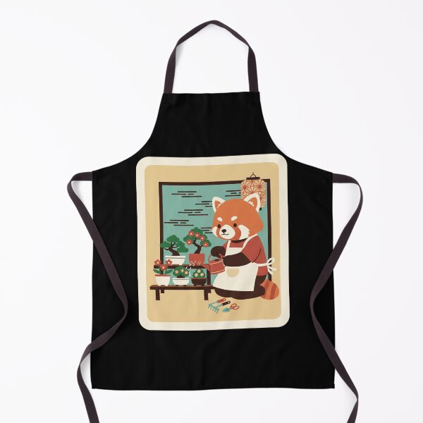 Item preview, Cute Red Panda Gardener Tending Bonsai Plants in Cozy Room designed and sold by JordynLadukeg65.