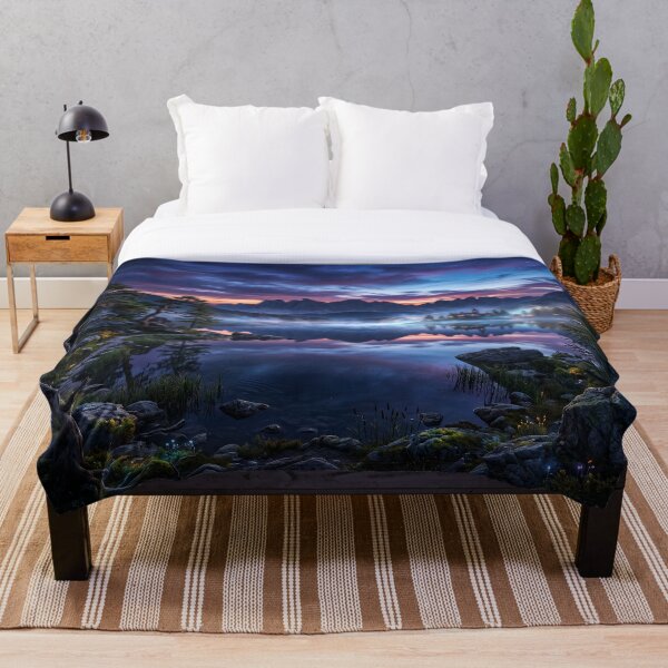 Item preview, Mystic Alpine Lake Sunset with Church designed and sold by Quiet life.