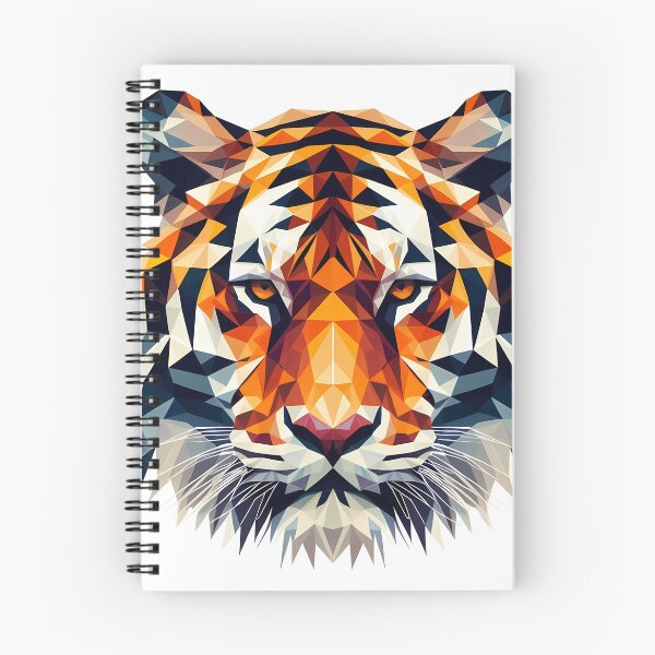 Item preview, Low Poly Tiger Head Front View designed and sold by ekoprasetioart.