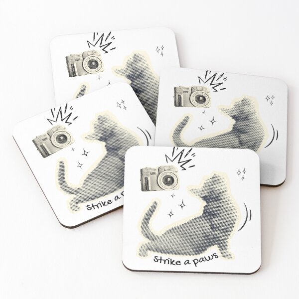 Item preview, Strike A Paws Funny Cat Photography Pun Design designed and sold by shopfindingbeni.