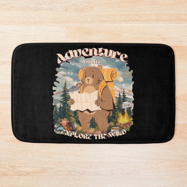 Item preview, Adventure Awaits Bear Camping Explore The Wild designed and sold by namasteindia1.