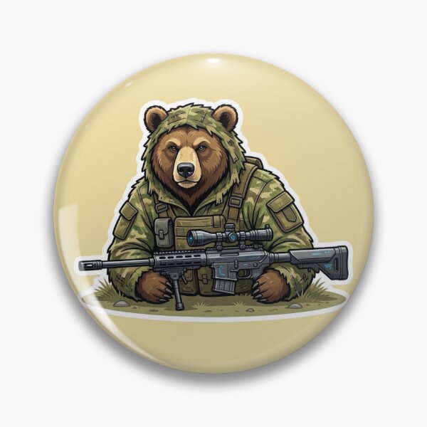 Item preview, Tactical Sniper Bear Camouflage Military Sticker designed and sold by carestazafeli.