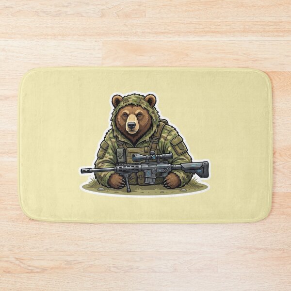 Item preview, Tactical Sniper Bear Camouflage Military Sticker designed and sold by carestazafeli.