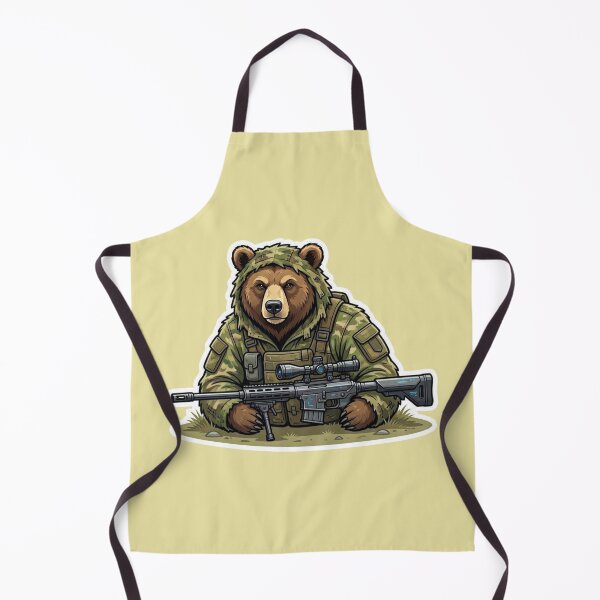 Item preview, Tactical Sniper Bear Camouflage Military Sticker designed and sold by carestazafeli.