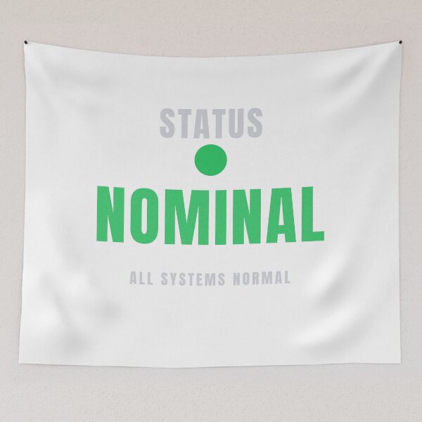 Item preview, Status Nominal | Premium Tech Typography Design designed and sold by HeartAndArtShop.