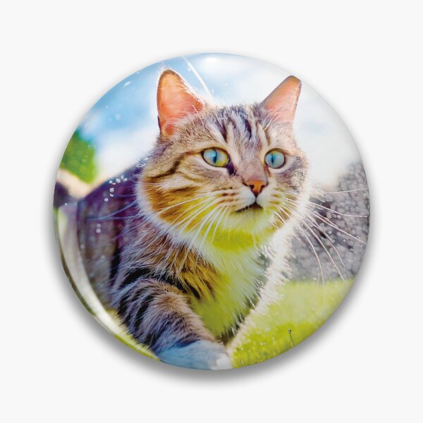 Item preview, Playful Cat Running Through Summer Water designed and sold by OsakaYumeWorks.